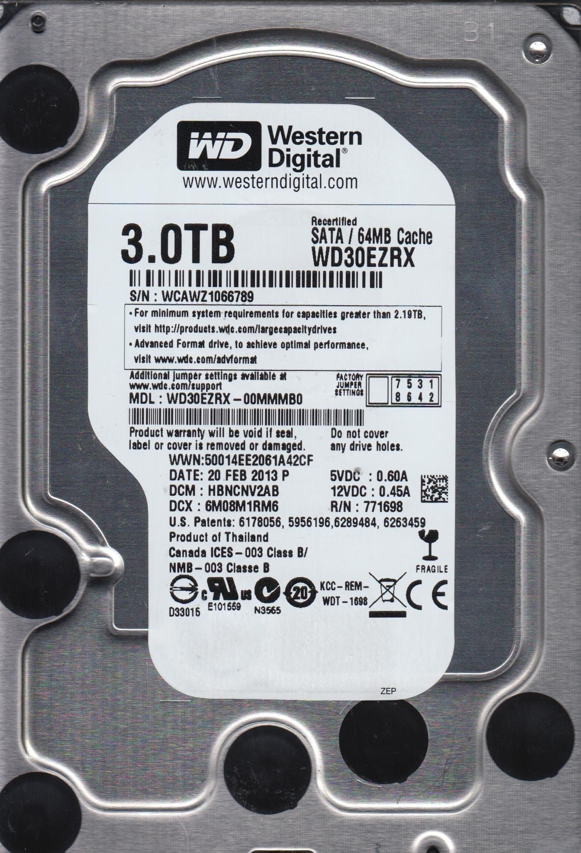 Amazon | wd30ezrx-00mmmb0、DCM hbncnv2ab、Westernデジタル3tb SATA
